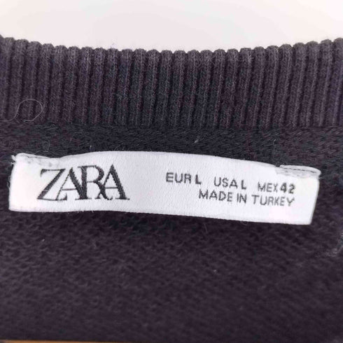 ザラ ZARA ヘビーウェイトクルーネックスウェット メンズ L