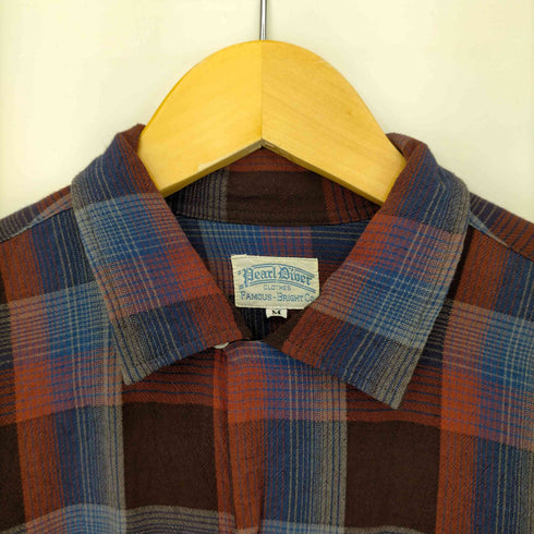 パールダイバー pearl diver 80S レーヨンチェックオープンカラーシャツ メンズ JPN:M