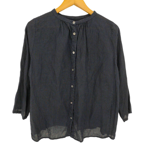 ネストローブ nest Robe リネン バンドカラーシャツ レディース FREE