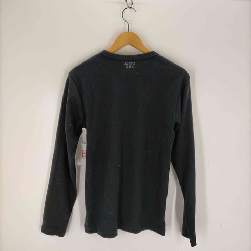 アヴィレックス AVIREX Long T-shirt Daily Rib Henley Neck Tee メンズ JPN:M