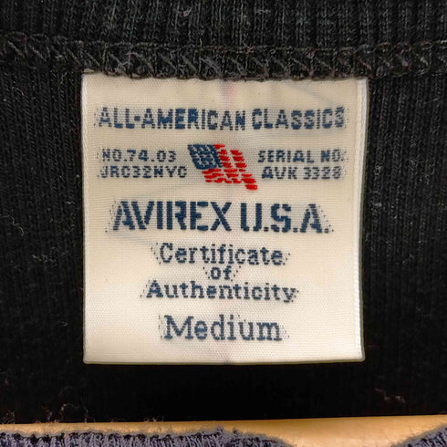 アヴィレックス AVIREX Long T-shirt Daily Rib Henley Neck Tee メンズ JPN:M