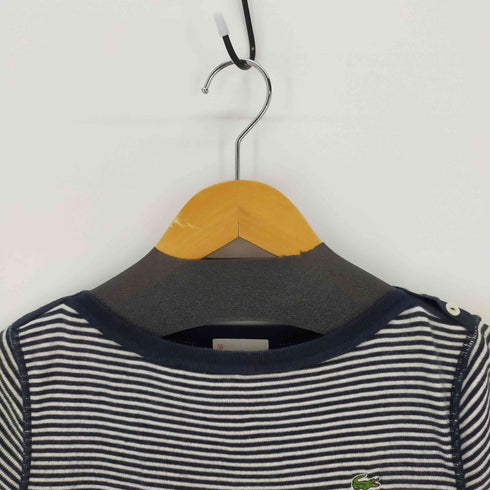 ラコステ LACOSTE ボーダーTシャツ ショルダーボタン レディース JPN:38