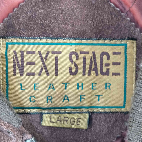 ネクストステージ NEXT STAGE LEATHER CRAFT 裏地キルティング スウェードブルゾン YBS ZIPPER メンズ import:L
