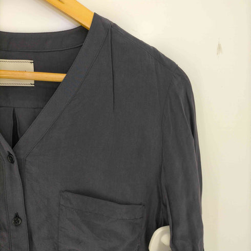 ユナイテッドアローズ UNITED ARROWS シルク混 Vネックシャツ レディース 38