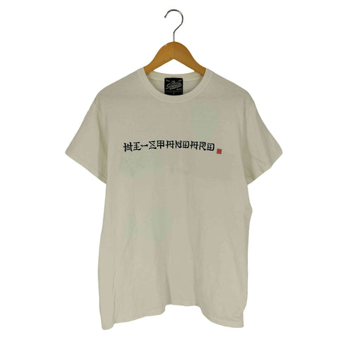 両面 漢字プリント クルーネックTシャツ バンドTシャツ メンズ JPN:M