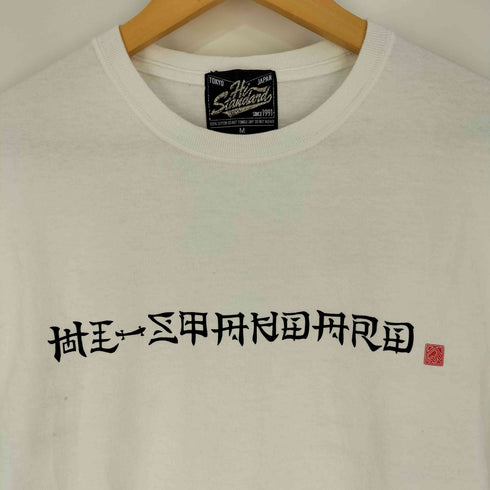 両面 漢字プリント クルーネックTシャツ バンドTシャツ メンズ JPN:M