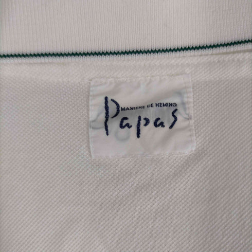 パパス papas ロゴパッチコットンポロシャツ メンズ JPN:L