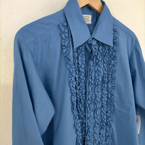 Lion of Troy 70s MADE IN USA FORMAL フリルブザムL/Sシャツ 襟芯 ステンシルあり メンズ 16-33