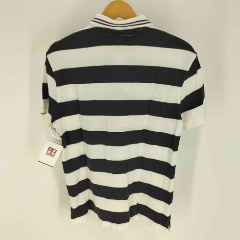ポロジーンズカンパニーラルフローレン POLO JEANS COMPANY RALPH LAUREN 67ワッペン ボーダー S/S ポロ シャツ メンズ import:M