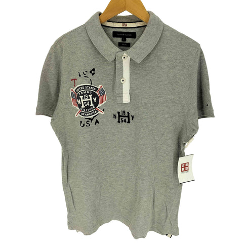 トミーヒルフィガー TOMMY HILFIGER Slim Fit ロゴワッペン S/S ポロ シャツ メンズ import:L