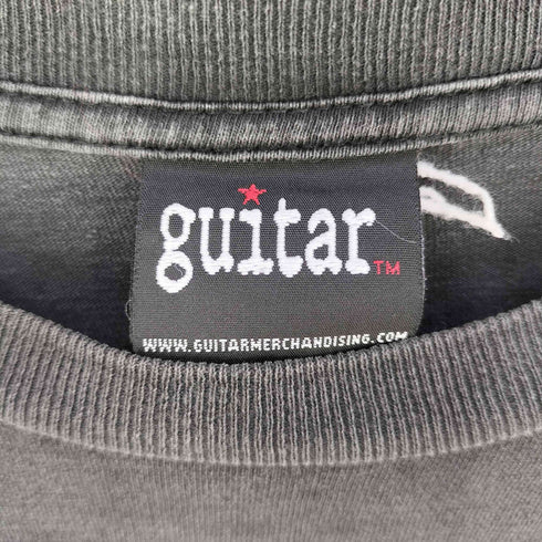 guitar 両面プリント クルーネックTシャツ バンドTシャツ メンズ