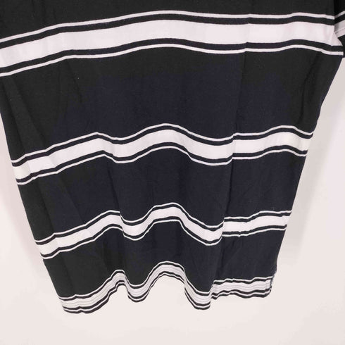 トミーヒルフィガー TOMMY HILFIGER Custom Fit Coupe Ajustee ロゴ刺繍 ボーダー S/S ポロ シャツ メンズ import:M