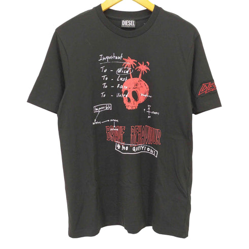 ディーゼル DIESEL 21FW T-JUSUT-B61 プリントクルーネック ショートスリーブTシャツ メンズ import:S