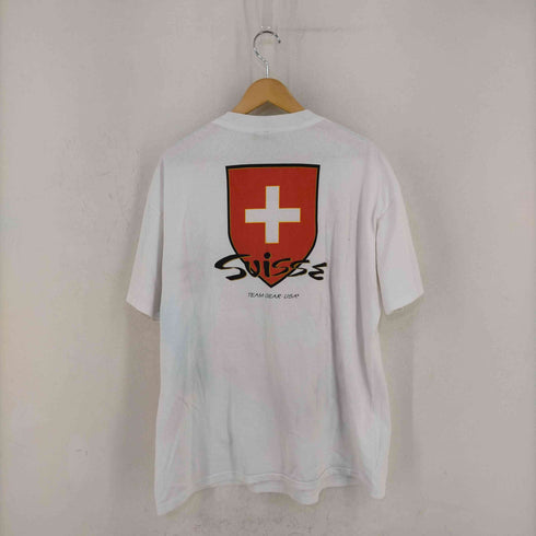 TEAM GEAR 90s MADE IN USA 94年WorldCup 両面スイス国旗プリントTシャツ メンズ