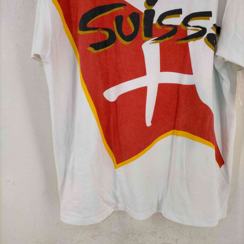 TEAM GEAR 90s MADE IN USA 94年WorldCup 両面スイス国旗プリントTシャツ メンズ