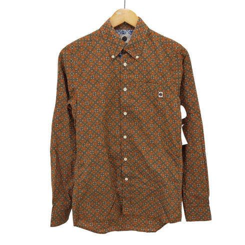 プリティーグリーン Pretty Green 総柄 ボタンダウンシャツ メンズ JPN:1