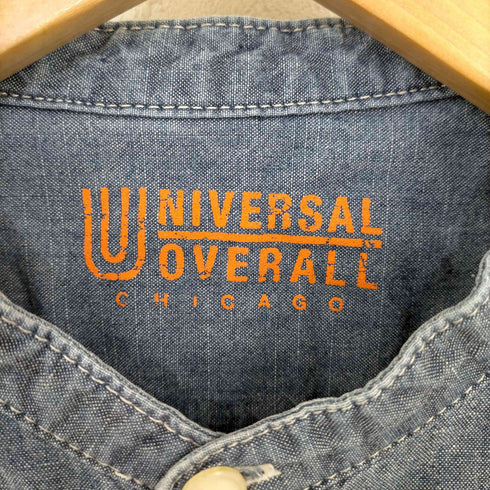 ユニバーサルオーバーオール UNIVERSAL OVERALL バンドカラー デニムシャツ メンズ JPN:M