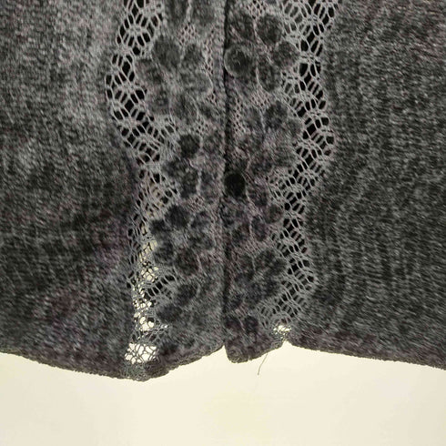ザラ ZARA レース ベロア スキッパーシャツ レディース import:M