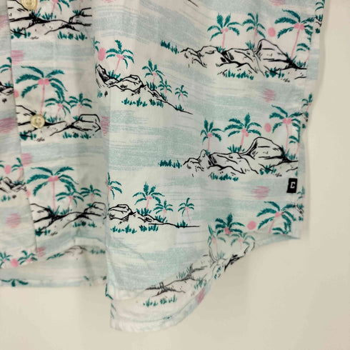 チャップス CHAPS GO UNTUCKED Short-Sleeve Easy Care Printed Button-Down Shirt アロハシャツ メンズ import:XXL