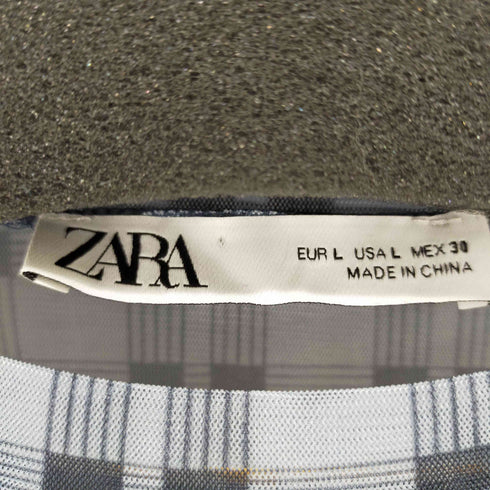 ザラ ZARA 素材切替クロップドトップス レディース import:L