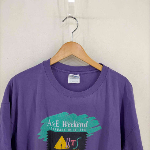 ヘインズ Hanes 90s A&E Weekend フロントプリントTシャツ メンズ import:XL