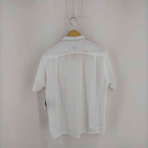 ヴァンヒューゼン VAN HEUSEN コットンポリ オープンカラー S/S シャツ メンズ import:L