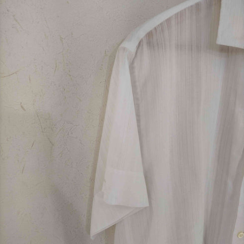 ヴァンヒューゼン VAN HEUSEN コットンポリ オープンカラー S/S シャツ メンズ import:L