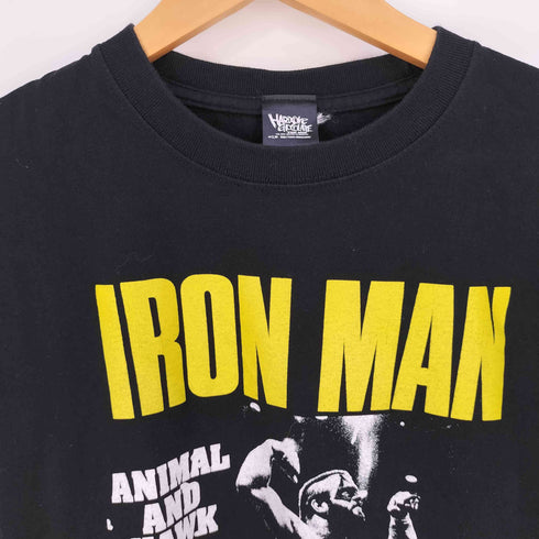 ハードコアチョコレート HARDCORE CHOCOLATE IRON MAN ロード・ウォリアーズ 激震 サンダーウォーズ プリント クルーネックTシャツ プロレスTシャツ メンズ JPN:S