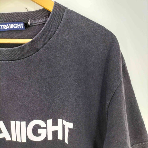 ストレイト STRAIIIGHT ロゴプリント クルーネックTシャツ メンズ JPN:L