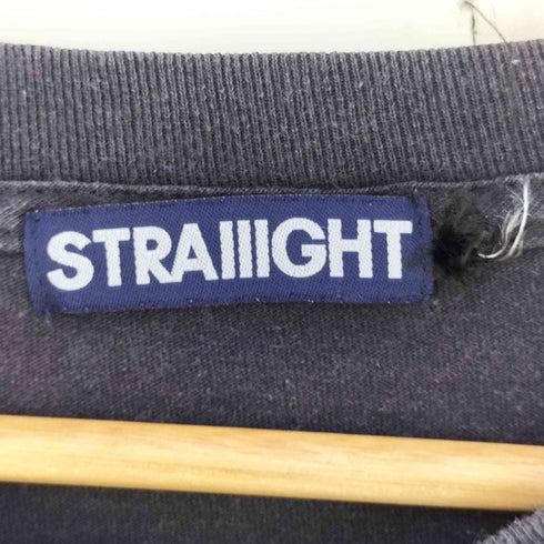ストレイト STRAIIIGHT ロゴプリント クルーネックTシャツ メンズ JPN:L