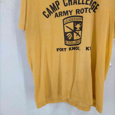 ユーエスアーミー U.S. ARMY 80s MADE IN USA フロントプリントTシャツ CAMP CHALLENGE メンズ import:L