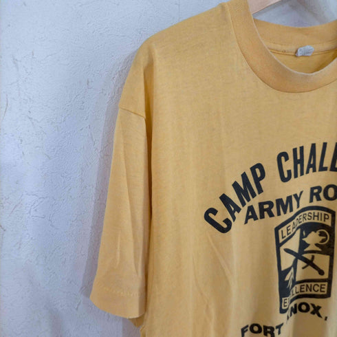ユーエスアーミー U.S. ARMY 80s MADE IN USA フロントプリントTシャツ CAMP CHALLENGE メンズ import:L