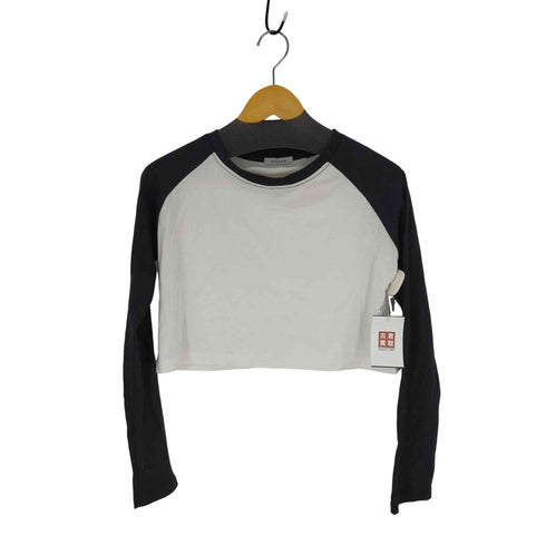 クロップドラグランL/S TEE Y2K レディース import:M