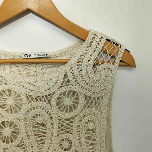 ザラ ZARA アシンメトリーノースリーブトップス レディース L