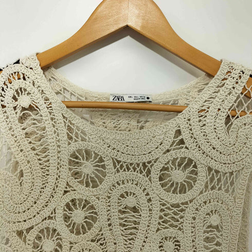 ザラ ZARA アシンメトリーノースリーブトップス レディース L