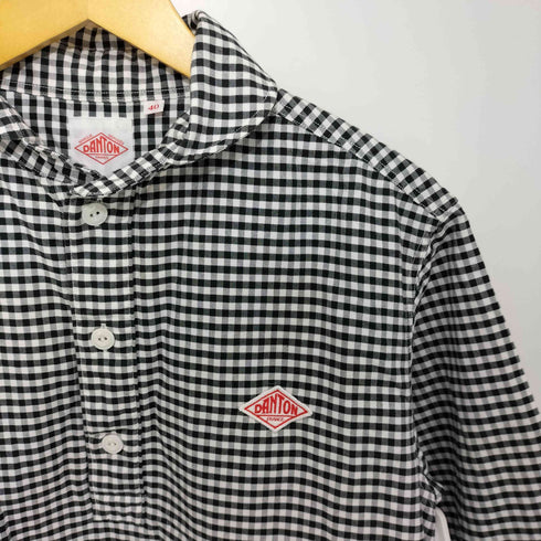 ダントン DANTON 18SS 丸襟プルオーバー ギンガムチェック半袖シャツ メンズ 40