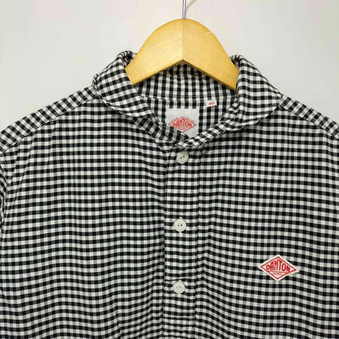 ダントン DANTON 18SS 丸襟プルオーバー ギンガムチェック半袖シャツ メンズ 40