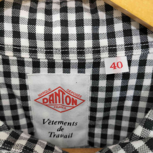 ダントン DANTON 18SS 丸襟プルオーバー ギンガムチェック半袖シャツ メンズ 40