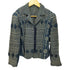 アイエスイッセイミヤケ I.S. ISSEY MIYAKE 刺し子 インディゴ デニムテーラードジャケットindigo denim embroide レディース M