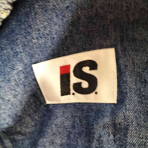 アイエスイッセイミヤケ I.S. ISSEY MIYAKE 刺し子 インディゴ デニムテーラードジャケットindigo denim embroide レディース M