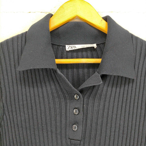 ザラ ZARA レーヨンリブニットノースリーブワンピース レディース JPN:S
