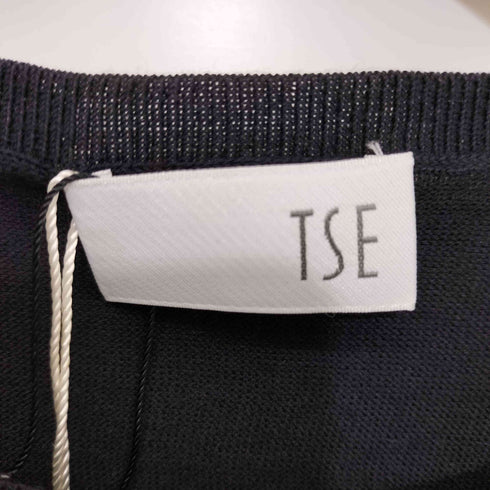 TSE クルーネックノースリーブコットンニット レディース S