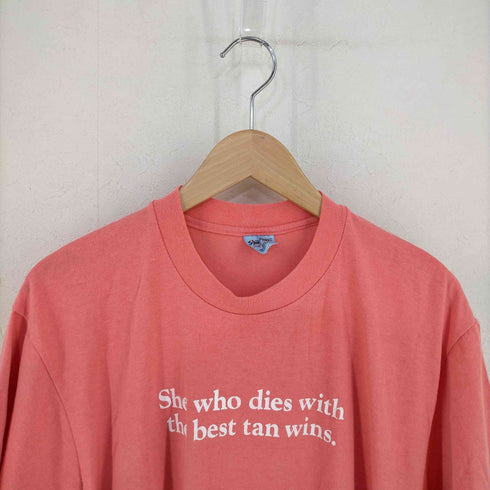 ステッドマン STEDMAN 80-90s MADE IN USA Super50 フロントメッセンジャーラバープリントTシャツ メンズ import:L 42-44