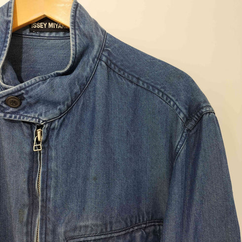 イッセイミヤケメン ISSEY MIYAKE MEN 1993SS チンストラップ ジップアップデニムジャケット メンズ JPN:M
