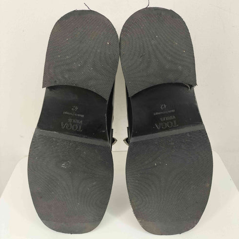 トーガビリリース TOGA VIRILIS Black Embellished Leather Loafers タッセルローファー メンズ JPN:42