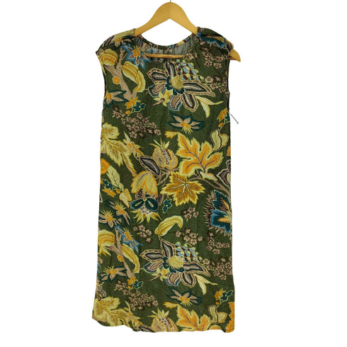 IIMK 総柄レーヨンノースリーブワンピース レディース JPN:38