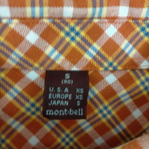 モンベル mont bell チェックネルシャツ レディース JPN:S