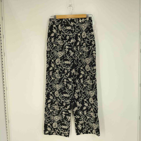 ザラ ZARA エンブロイダリークロップドストレートフィットパンツ レディース JPN:S