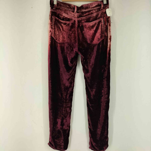 サンローランパリ SAINT LAURENT PARIS Burgundy Velvet Pants ベロアパンツ メンズ 28