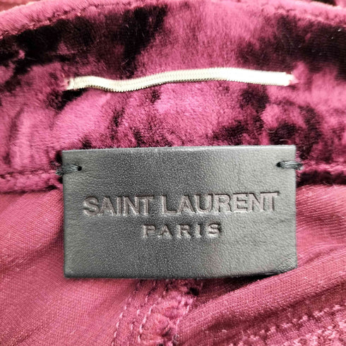 サンローランパリ SAINT LAURENT PARIS Burgundy Velvet Pants ベロアパンツ メンズ 28